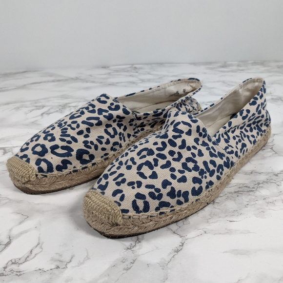 Sam Edelman Verona Blue Leopard Espadrilles Size 8 - Picture 2 of 10